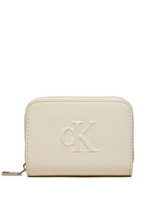 CALVIN KLEIN CK JEANS SCULPTED  Portefeuille moyen zippé autour bouleau - Portefeuilles Femme