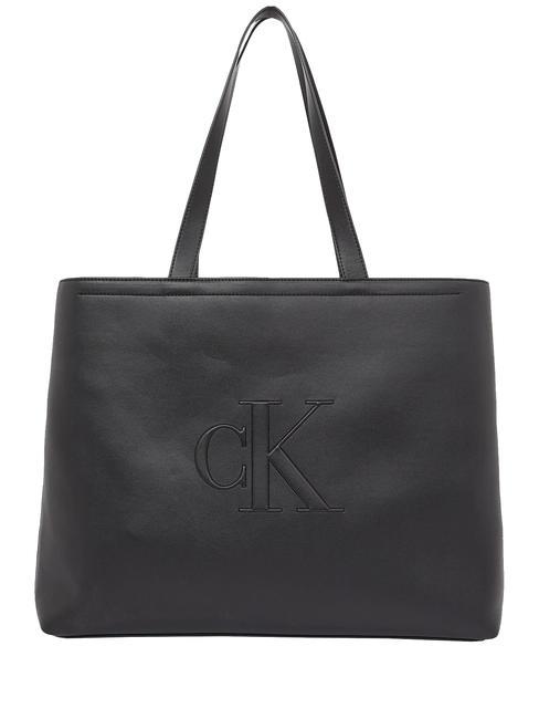 CALVIN KLEIN CK JEANS SCULPTED Sac de courses pvh noir - Sacs pour Femme