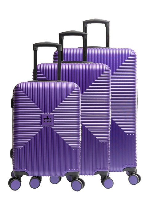 ROCCOBAROCCO ADVENTURE Ensemble de 3 cabines trolley, moyen, grand violet - Ensemble Valises