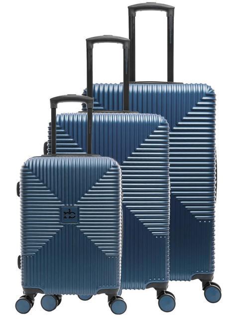 ROCCOBAROCCO TAKEOFF Ensemble de 3 cabines trolley, moyen, grand marine - Ensemble Valises