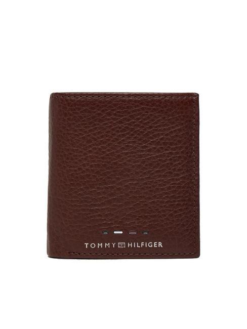 TOMMY HILFIGER PREMIUM LEATHER Portefeuille en cuir à deux volets Cognac - Portefeuilles Homme