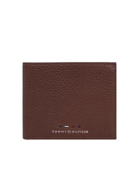 TOMMY HILFIGER PREMIUM LEATHER Porte-monnaie en cuir Cognac - Portefeuilles Homme