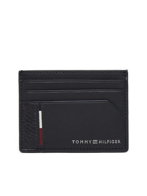 TOMMY HILFIGER CASUAL Porte-cartes de crédit en cuir bleu de l'espace - Portefeuilles Homme