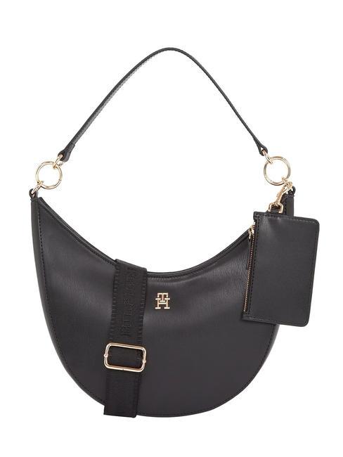 TOMMY HILFIGER MONOTYPE Sac bandoulière avec pochette le noir - Sacs pour Femme