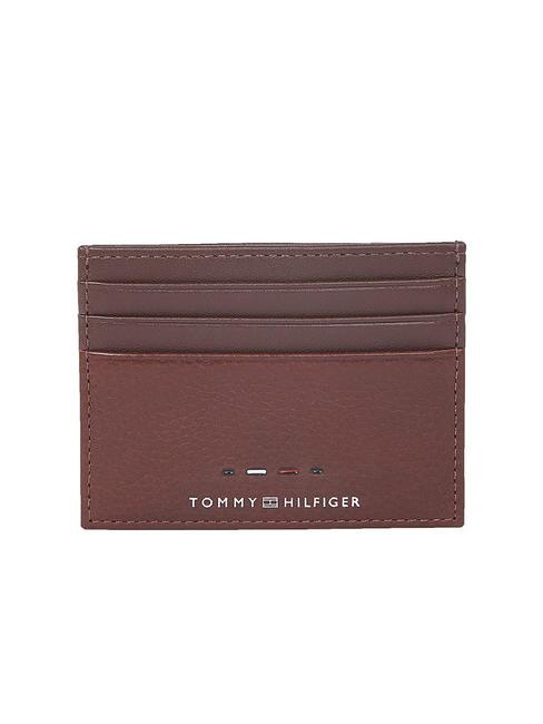 TOMMY HILFIGER PREMIUM LEATHER Porte-cartes de crédit en cuir Cognac - Portefeuilles Homme