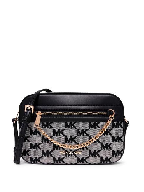 MICHAEL KORS JET SET LOGO Sac bandoulière en jacquard noir - Sacs pour Femme