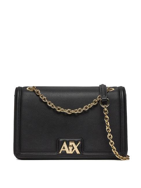 ARMANI EXCHANGE A|X METALLIC LOGO Sac bandoulière moyen noir noir - Sacs pour Femme