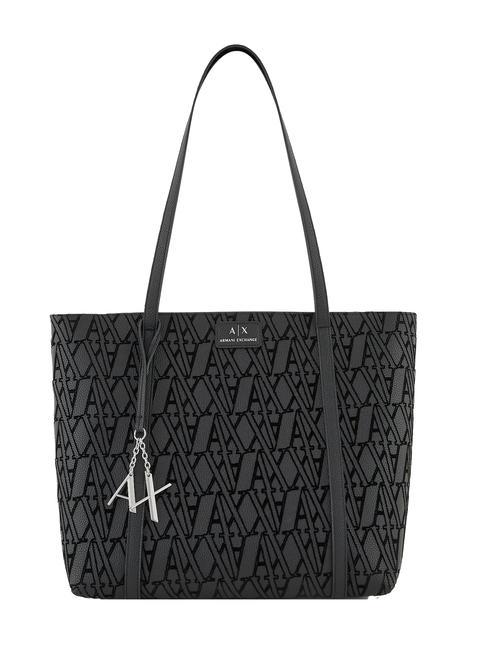 ARMANI EXCHANGE A|X Sac shopping logo floqué Noir - Sacs pour Femme