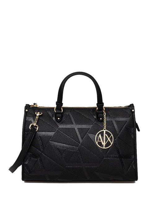 ARMANI EXCHANGE A|X EMBOSSED Sac à main avec bandoulière noir noir - Sacs pour Femme