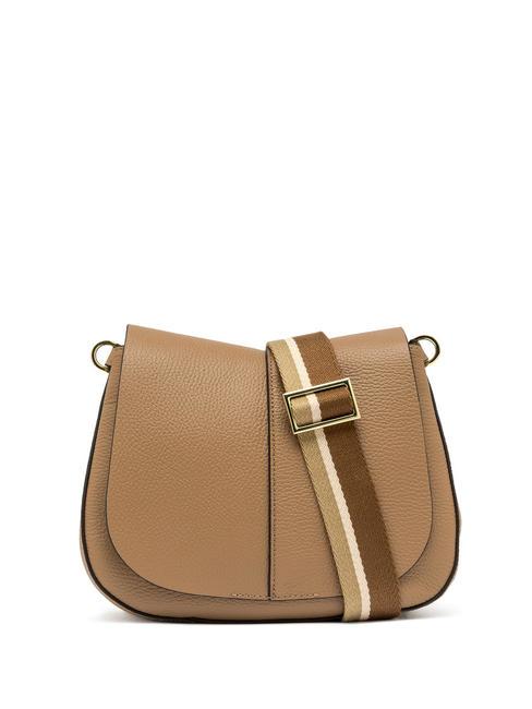 GIANNI CHIARINI HELENA ROUND Sac en cuir avec double bandoulière limon - Sacs pour Femme