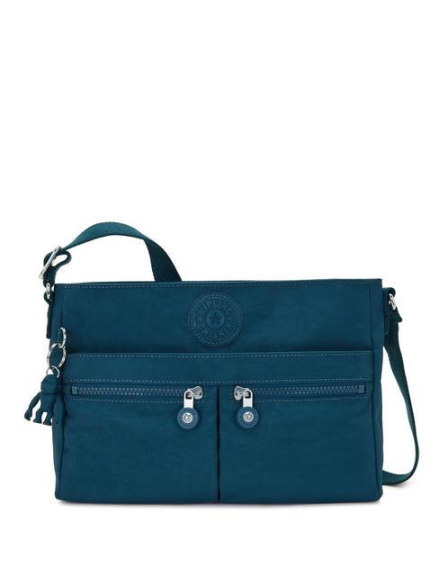 KIPLING NEW ANGIE Sac porté épaule multipoches émeraude cosmique - Sacs pour Femme