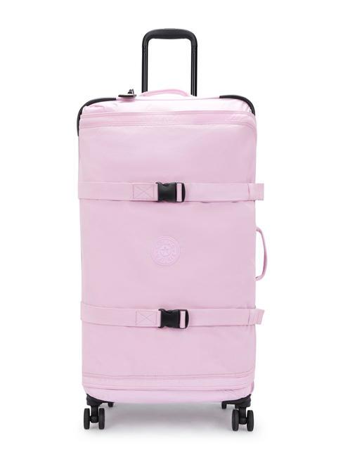 KIPLING SPONTANEOUS Chariot de grande taille rose en fleurs - Valises Semi-rigides