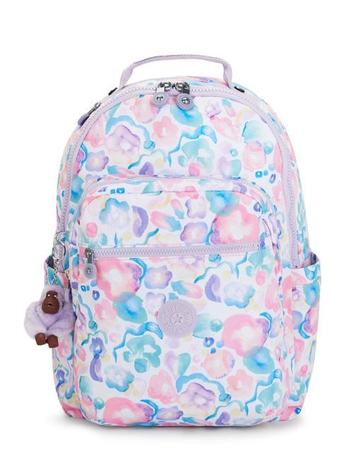 KIPLING SEOUL KIDS Sac à dos pour ordinateur portable 15" fleurs aquatiques - Sacs à dos pour l'École & les Loisirs