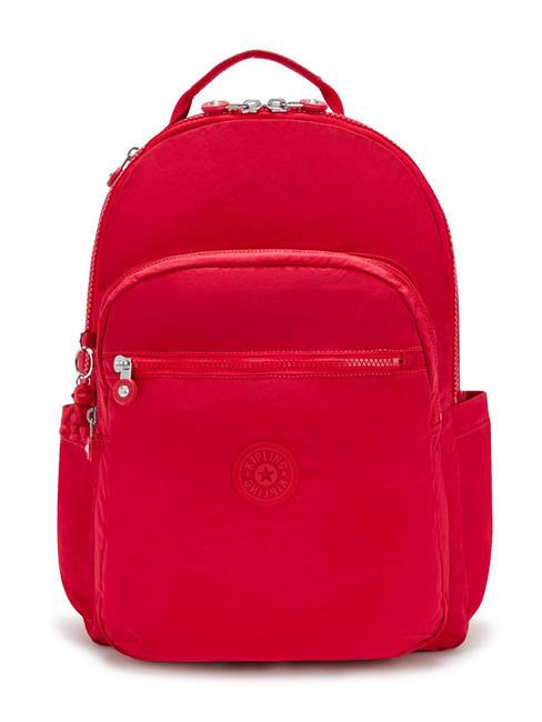 KIPLING SEOUL Grand sac à dos rouge rouge - Sacs à dos pour l'École & les Loisirs