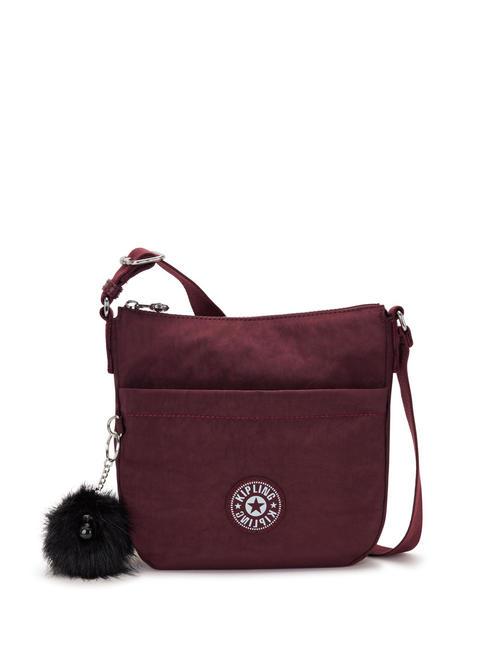 KIPLING LIBBIE Sac à bandoulière bordeaux profond g - Sacs pour Femme