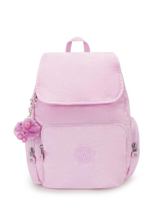 KIPLING CITY ZIP S Sac à dos avec rabat rose en fleurs - Sacs pour Femme