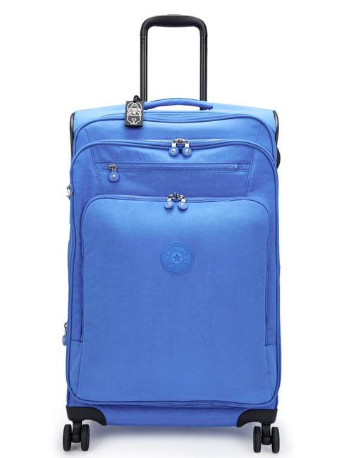 KIPLING NEW YOURI SPIN M Chariot de taille moyenne bleu havane - Valises Semi-rigides