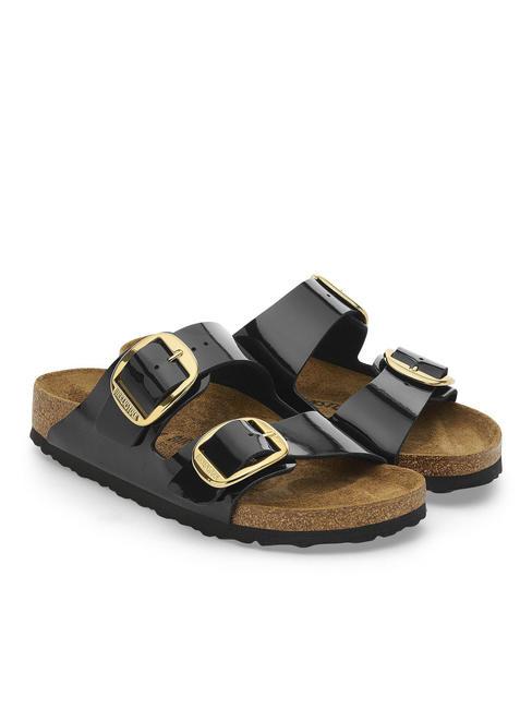 BIRKENSTOCK ARIZONA BIG BUCKLE Pantoufle brevetée noir - Chaussures Femme