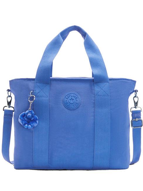 KIPLING MINTA L Grand sac cabas avec bandoulière bleu havane - Sacs pour Femme