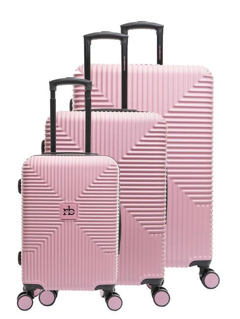 ROCCOBAROCCO ADVENTURE Ensemble de 3 cabines trolley, moyen, grand rose - Ensemble Valises