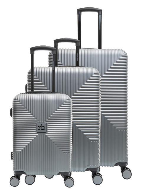 ROCCOBAROCCO ADVENTURE Ensemble de 3 cabines trolley, moyen, grand gris moyen - Ensemble Valises