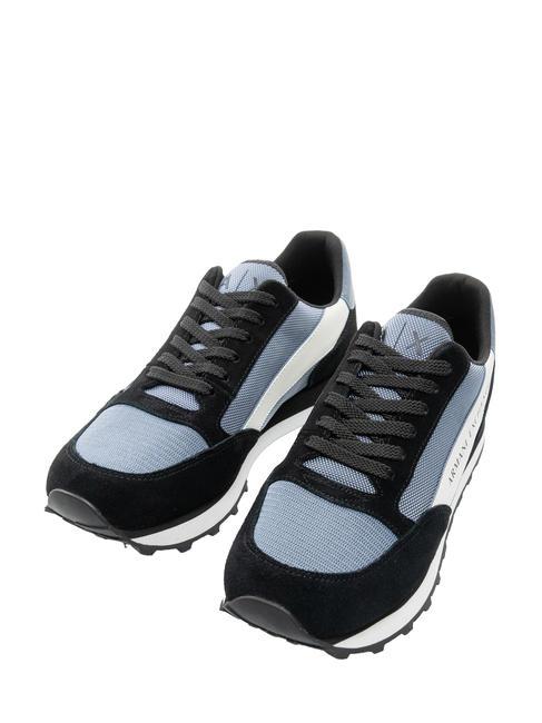 ARMANI EXCHANGE OSAKA Baskets Homme noir + bleu - Chaussures Homme