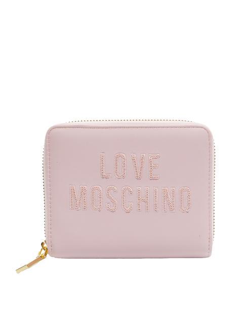 LOVE MOSCHINO PAILLETTES Petit portefeuille zippé autour poudre pour le visage - Portefeuilles Femme