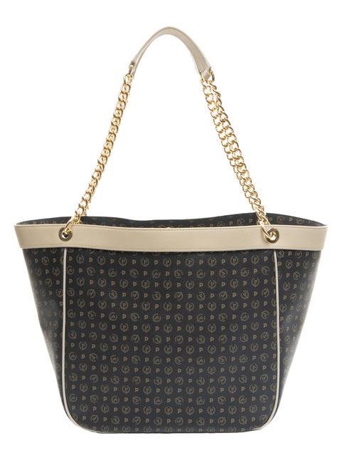 POLLINI HERITAGE Sac bandoulière, transformable Noir / Ivoire - Sacs pour Femme