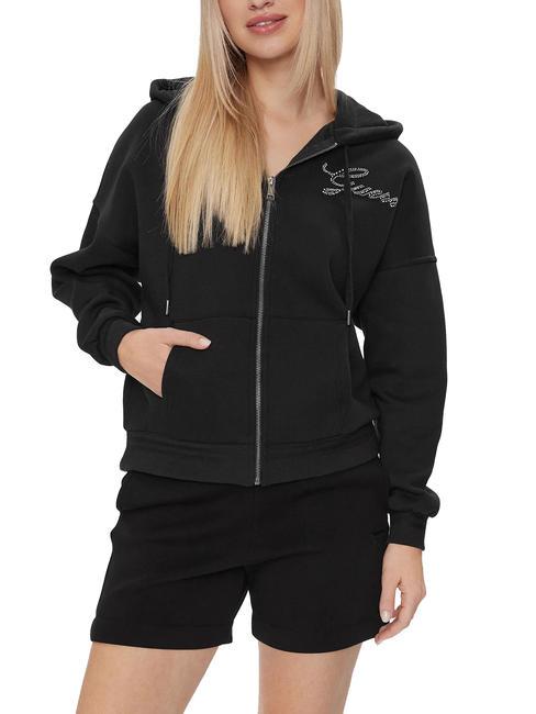 GUESS HOOD ZIP Sweat entièrement zippé avec capuche jetbla - Sweat-shirts pour femmes