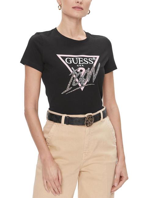 GUESS ICON T-shirt en coton jetbla - T-shirt