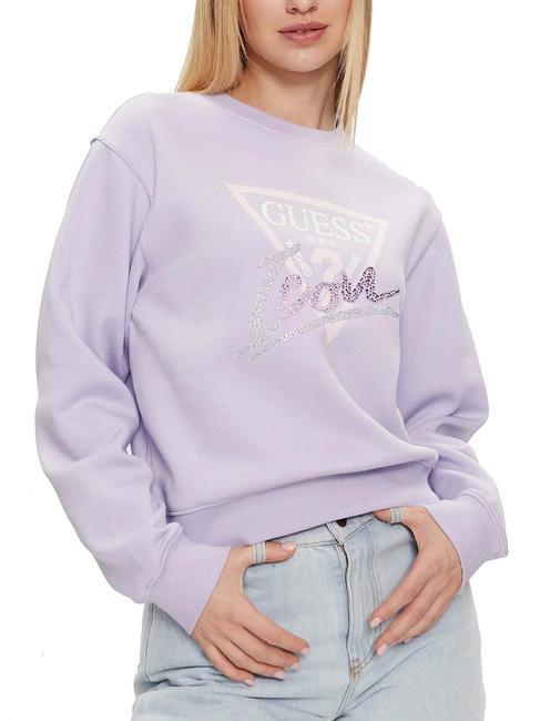 GUESS CN ICONIRT Sweat col rond nouveau lilas clair - Sweat-shirts pour femmes