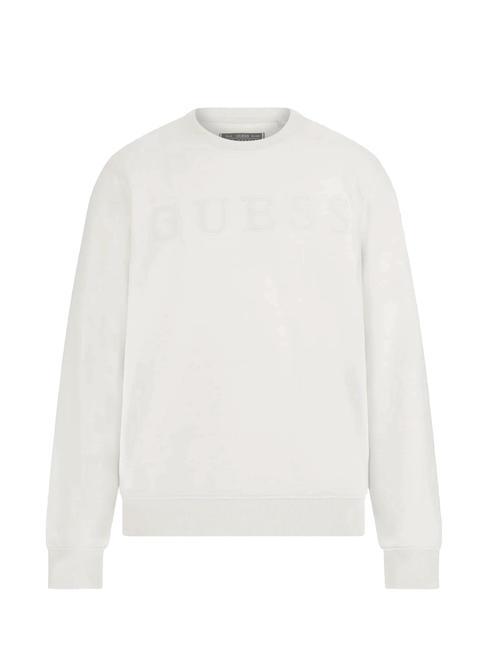 GUESS BEAU Sweat col rond blanc pur - Pulls molletonnés