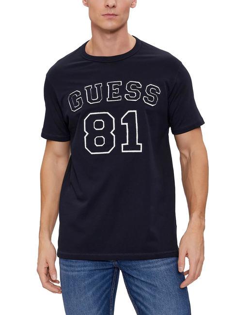 GUESS 81 PATCH T-shirt en coton smartblue - T-shirt