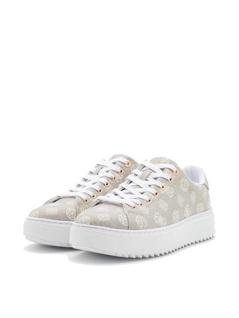 GUESS DENESA7 Baskets en toile taupe - Chaussures Femme