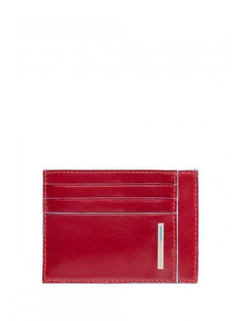 PIQUADRO Portacard Ligne BLUE SQUARE, en cuir rouge - Portefeuilles Homme