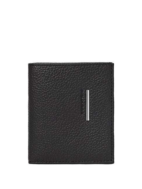 PIQUADRO MODUS  Porte-cartes en cuir martelé noir - Portefeuilles Homme