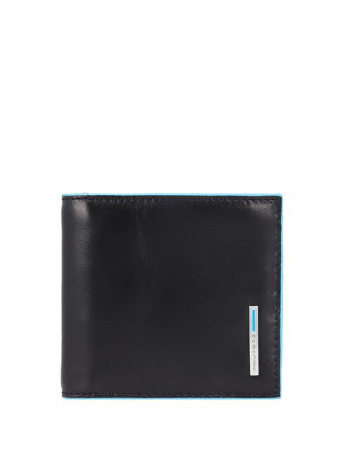 PIQUADRO BLUE SQUARE Portefeuille en cuir noir - Portefeuilles Homme