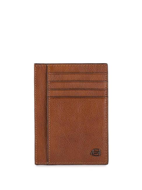 PIQUADRO BLACK SQUARE Porte-cartes plat en cuir cuir - Portefeuilles Homme