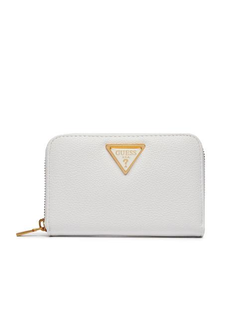 GUESS COLETTE Portefeuille moyen zippé autour blanc - Portefeuilles Femme