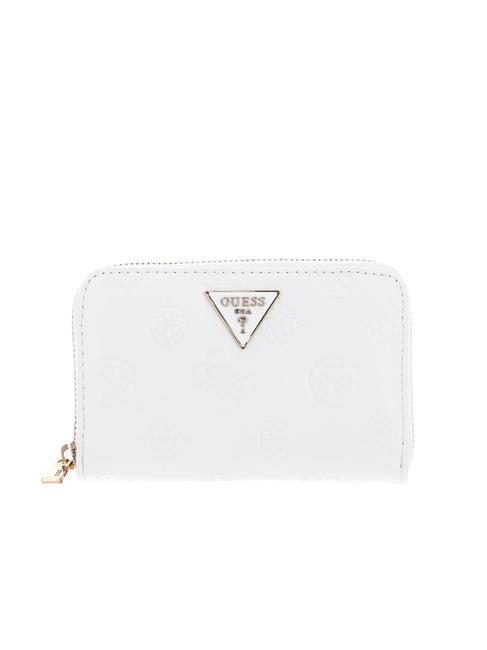 GUESS JENA Portefeuille moyen zippé autour logo blanc - Portefeuilles Femme