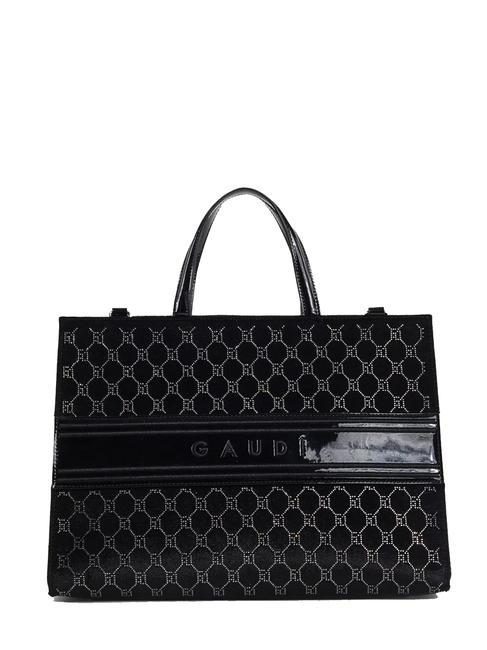 GAUDÌ CHELSIE Sac à main en velours avec strass NOIR - Sacs pour Femme