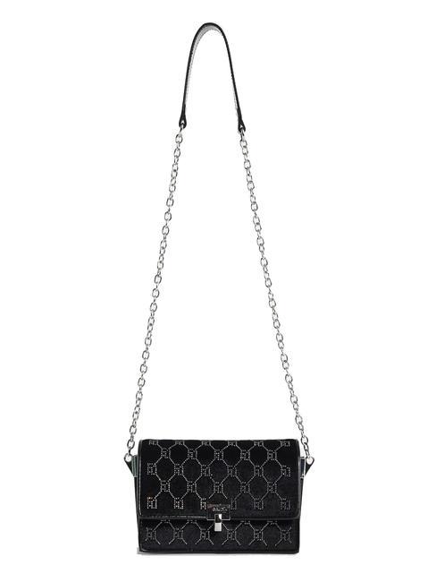 GAUDÌ CHELSIE Mini sac en velours avec strass NOIR - Sacs pour Femme