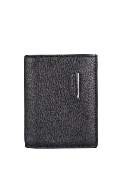 PIQUADRO MODUS Porte-passeport en cuir noir - Portefeuilles Homme