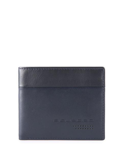 PIQUADRO URBAN Porte-feuille en cuire bleu - Portefeuilles Homme