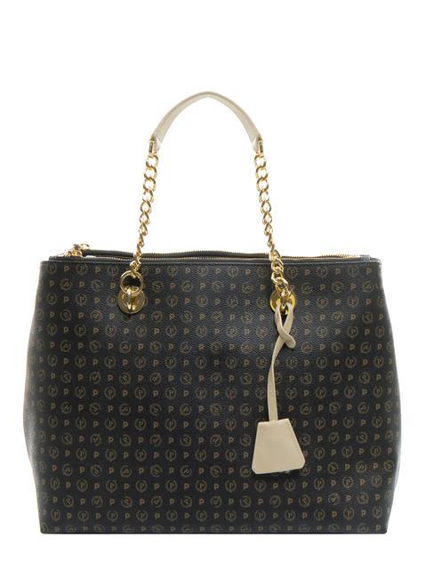 POLLINI HERITAGE  Sac avec bandoulière Noir / Ivoire - Sacs pour Femme