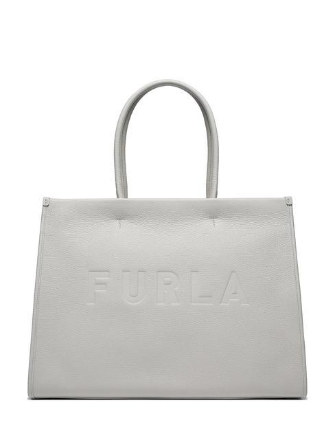 FURLA OPPORTUNITY Grand sac cabas en cuir guimauve + noir - Sacs pour Femme