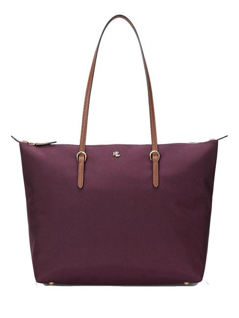 RALPH LAUREN KEATON Sac shopping moyen pinot noir/bronze lrn - Sacs pour Femme