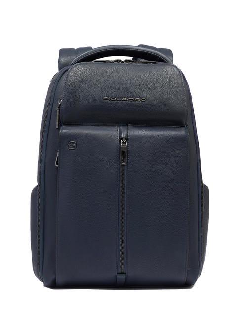 PIQUADRO HEDLEY Sac à dos pour ordinateur portable 14" en cuir bleu - Sacs à dos pour ordinateur portable