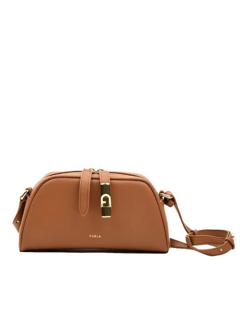 FURLA GOCCIA Petit sac bandoulière en cuir Brandy - Sacs pour Femme