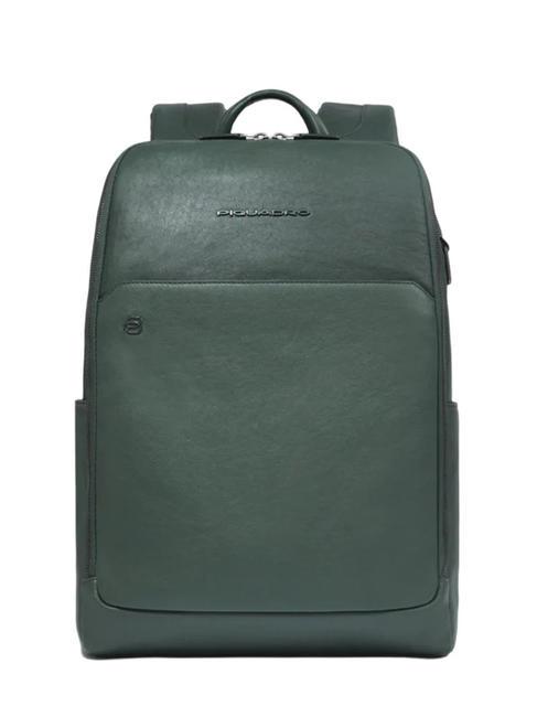 PIQUADRO BLACK SQUARE Sac à dos en cuir pour ordinateur portable 14" vert vert - Sacs à dos pour ordinateur portable